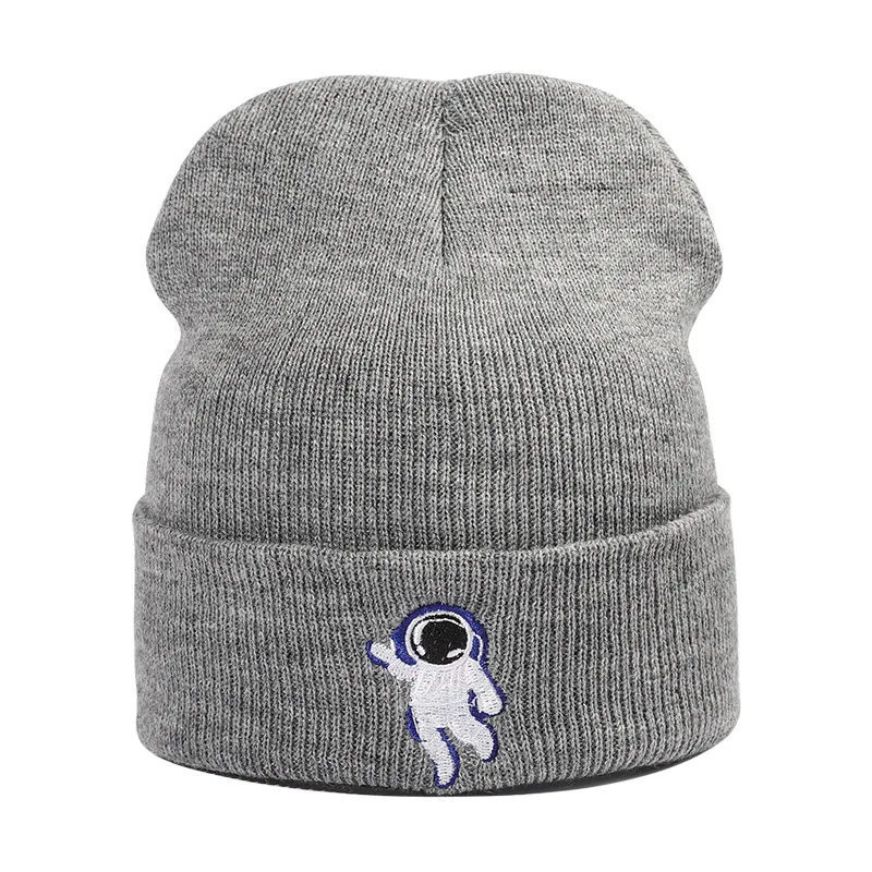 

Men Hat Winter Beanie Autumn Warm Astronaut Embroidery Sports Skiing Accessory For Teenagers Hiphop Outdoors