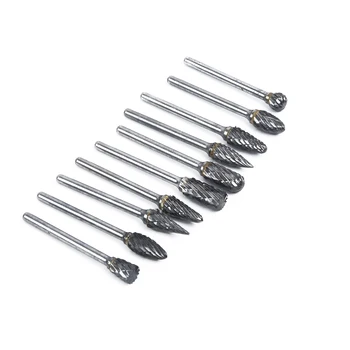 

10x 3mm 1/8 Tungstens Carbide Burrs Rotary Cutter Durables CNC Engraving Kits
