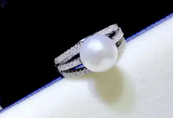 

New Arrival Style 925 Sterling Silver Adjustable Finger Ring Findings Jewelry Parts Fittings Accessories for Pearls