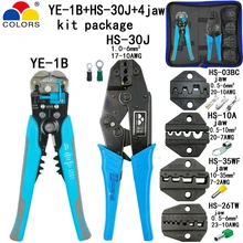 Многофункциональный обжимной инструмент с храповым механизмом, профессиональный обжимной инструмент 0,5-35 мм2, обжимные плоскогубцы, обжимные плоскогубцы, HS-30J инструменты электрика