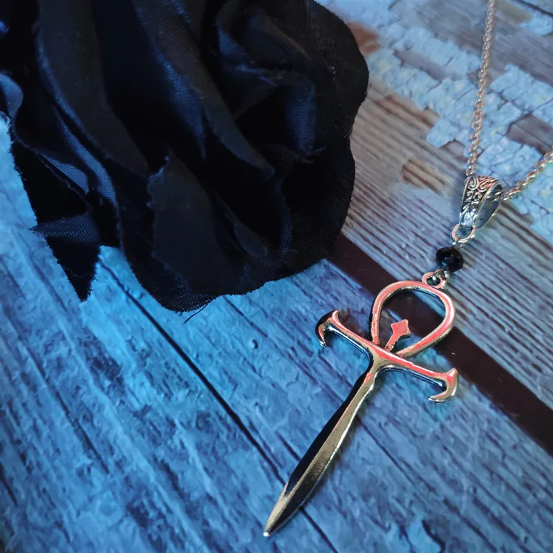 Вампир Ankh ожерелье оккультный Готический Дракула кулон nosferatu символ моды