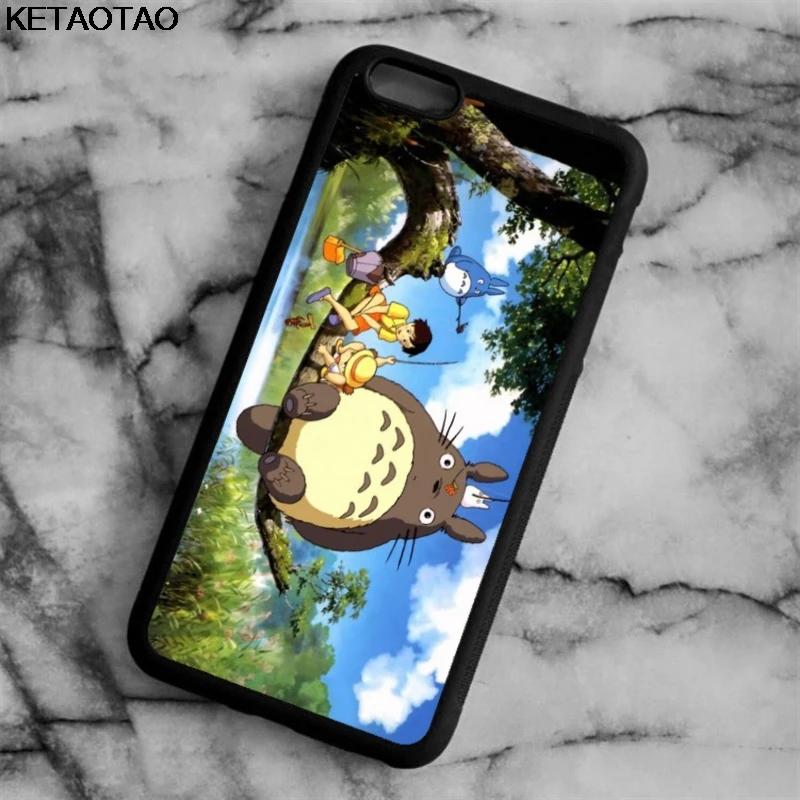 KETAOTAO Studio Ghibli унесенный призраками Тоторо чехол для телефона s для iPhone 4 5S 6S 7 8 Plus X XS XR 11 Pro Чехол Мягкий ТПУ резиновый силиконовый - Цвет: Слоновая кость