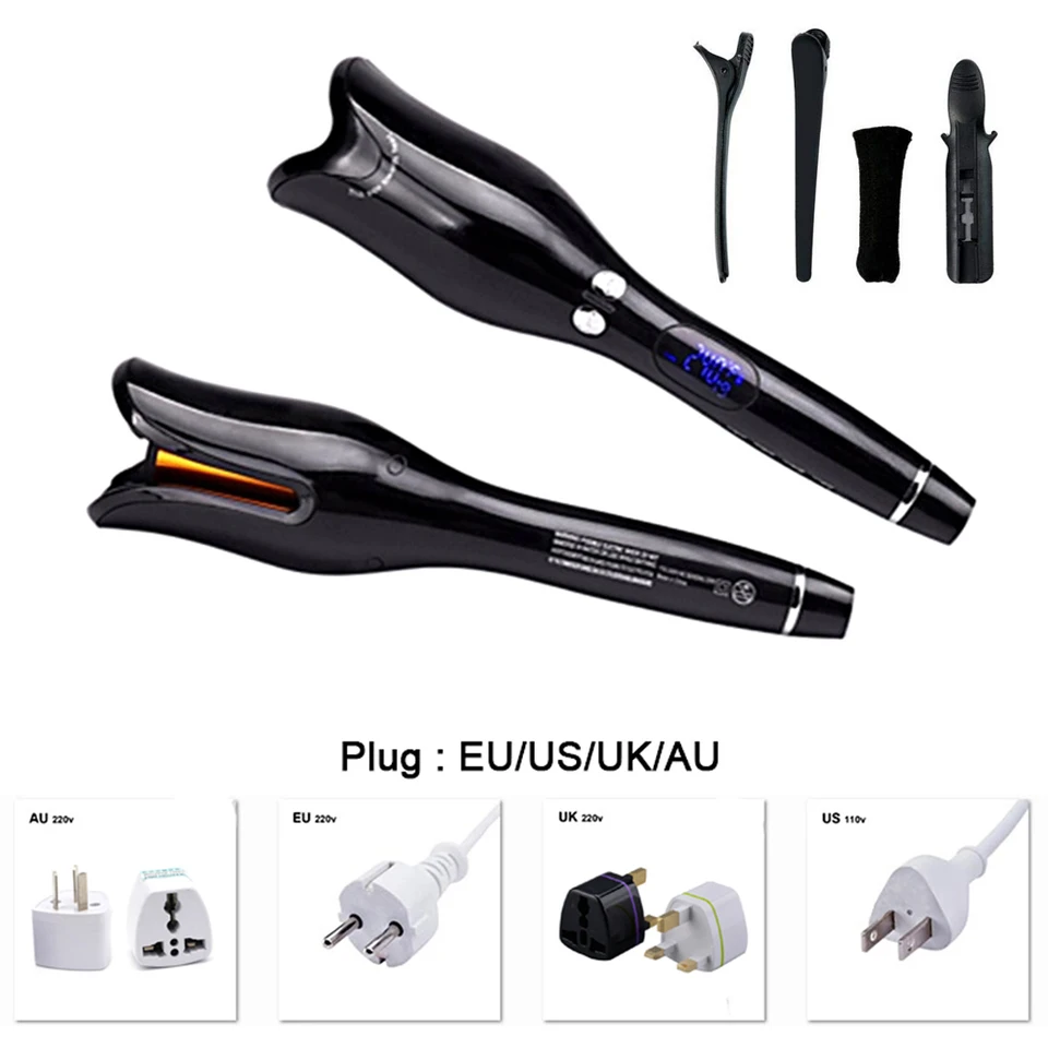 plugged in spiral curling iron