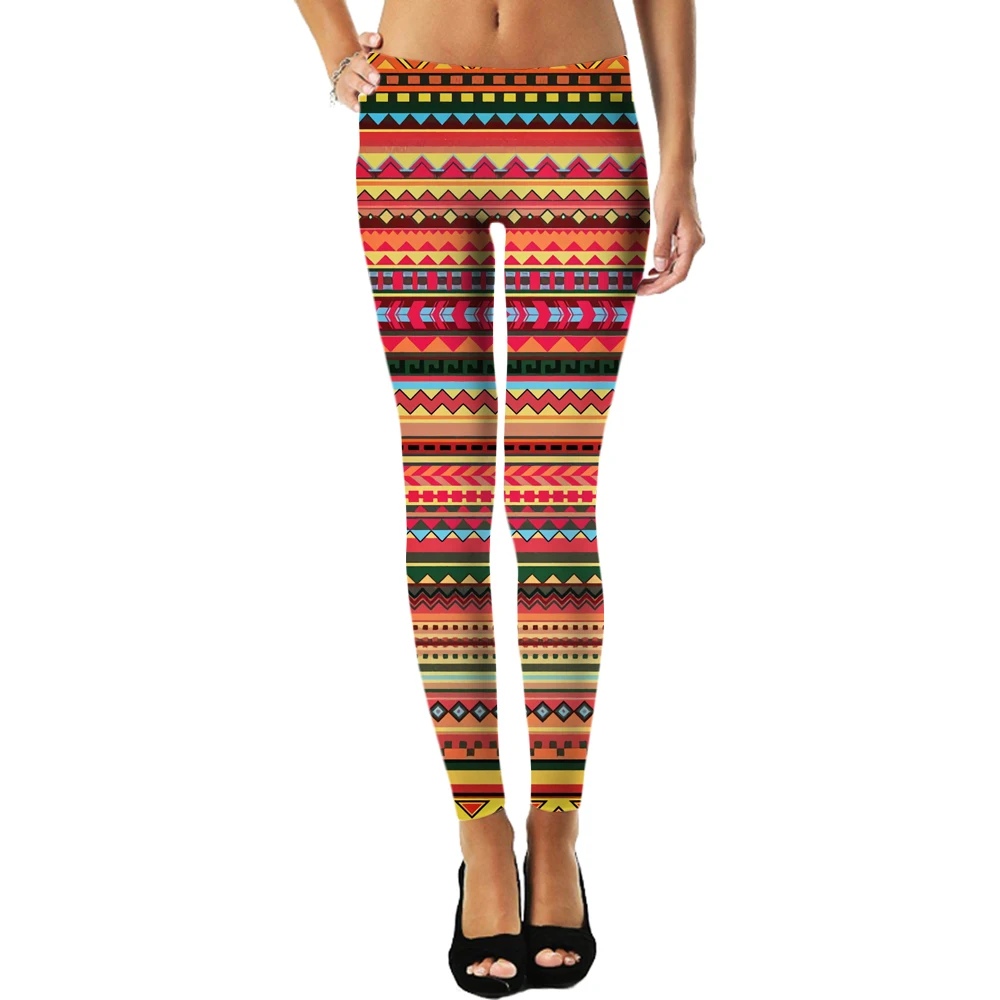 Women Leggings Fashion 3D Digital Printing Bohemian Totem Leggings Sexy Elastic Female Skinny Leggings Harajuk DDK7