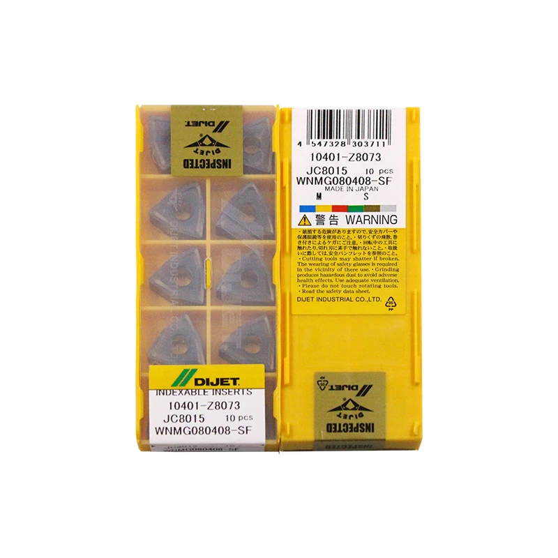 WNMG080408-SF JC8015 100% DIJET оригинальная твердосплавная вставка с лучшим качеством 10