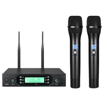 

Wireless Microphone One for Two Karaoke Family Ktv Conference Stage Performance Handheld Wireless Microphone(EU Plug)