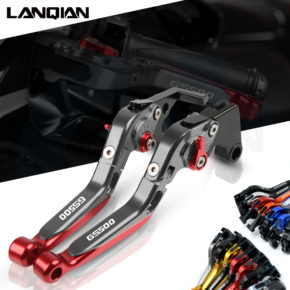 MZS Short Levers Adjustment Brake Clutch CNC for Suzuki GS500 1989-2008// GS500E 1994-1998// GS500F 2004-2009// GSF600 Bandit 1995-2004// GSF600S Bandit 1996-2003// GSF250 Bandit All Years Black