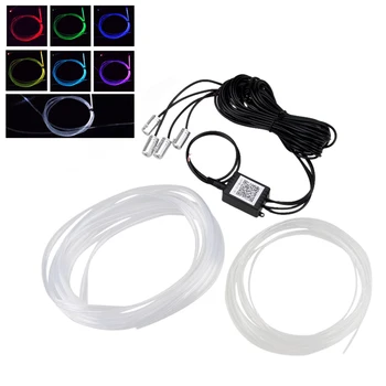 

6M RGB Light LED Car Interior Neon Strip Decorative Light Sound Active Bluetooth Phone Control
