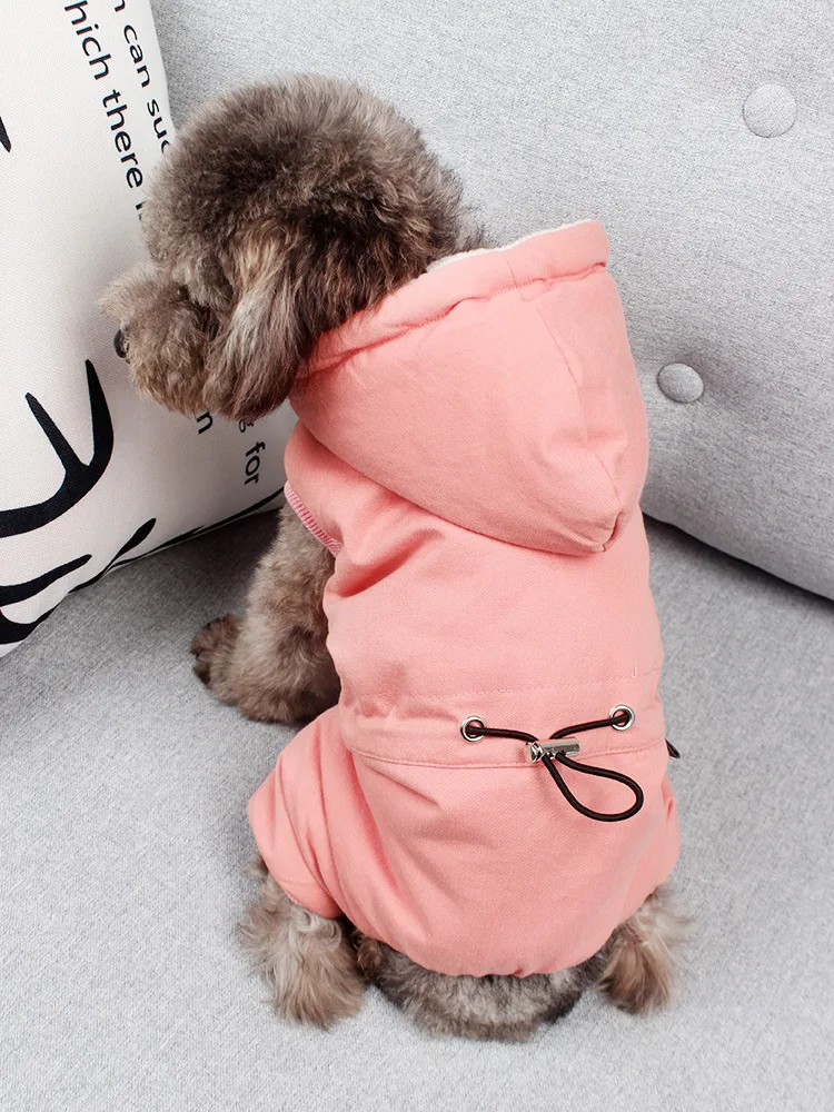 Регулируемый для собаки комбинезон для маленьких собак зимний хлопок щенок кошка одежда Чихуахуа Ших Tzu Пижама комбинезоны домашние Собаки Одежда