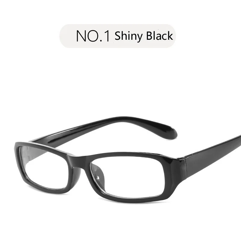 1shiny black Новая модная женская черная оправа для очков винтажная прозрачная прямоугольная Маленькая прозрачная линза поддельные очки Оптическая оправа для очков - Цвет оправы: 1shiny black