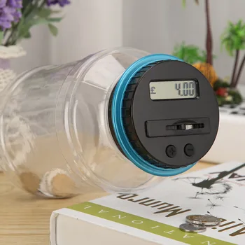 

Piggy Bank Coin Money Saving Box Electric Piggy Bank Digital LCD Counting Coin Money Saving Storage Jar for Gifts