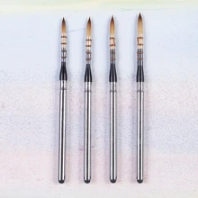 871 высокое качество синтетический волос колпачок из нержавеющей стали деревянная ручка художественная краска кисти художественные для рисования акварелью кисти
