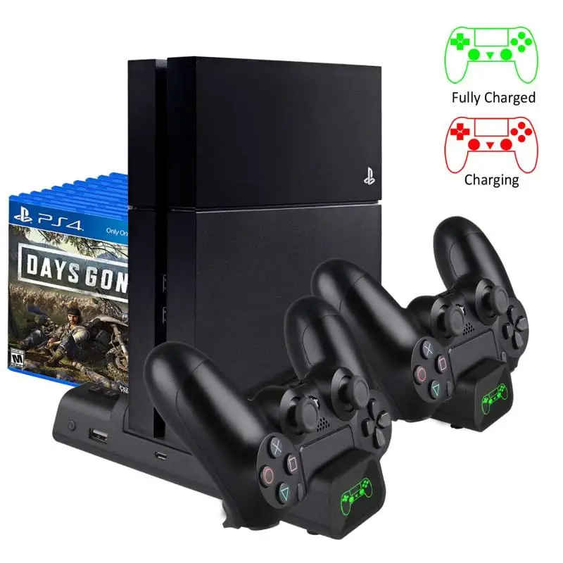 Вертикальный кронштейн для охлаждения вентилятора контроллера PS4/PS4 Slim/PS4 Pro 2 в 1