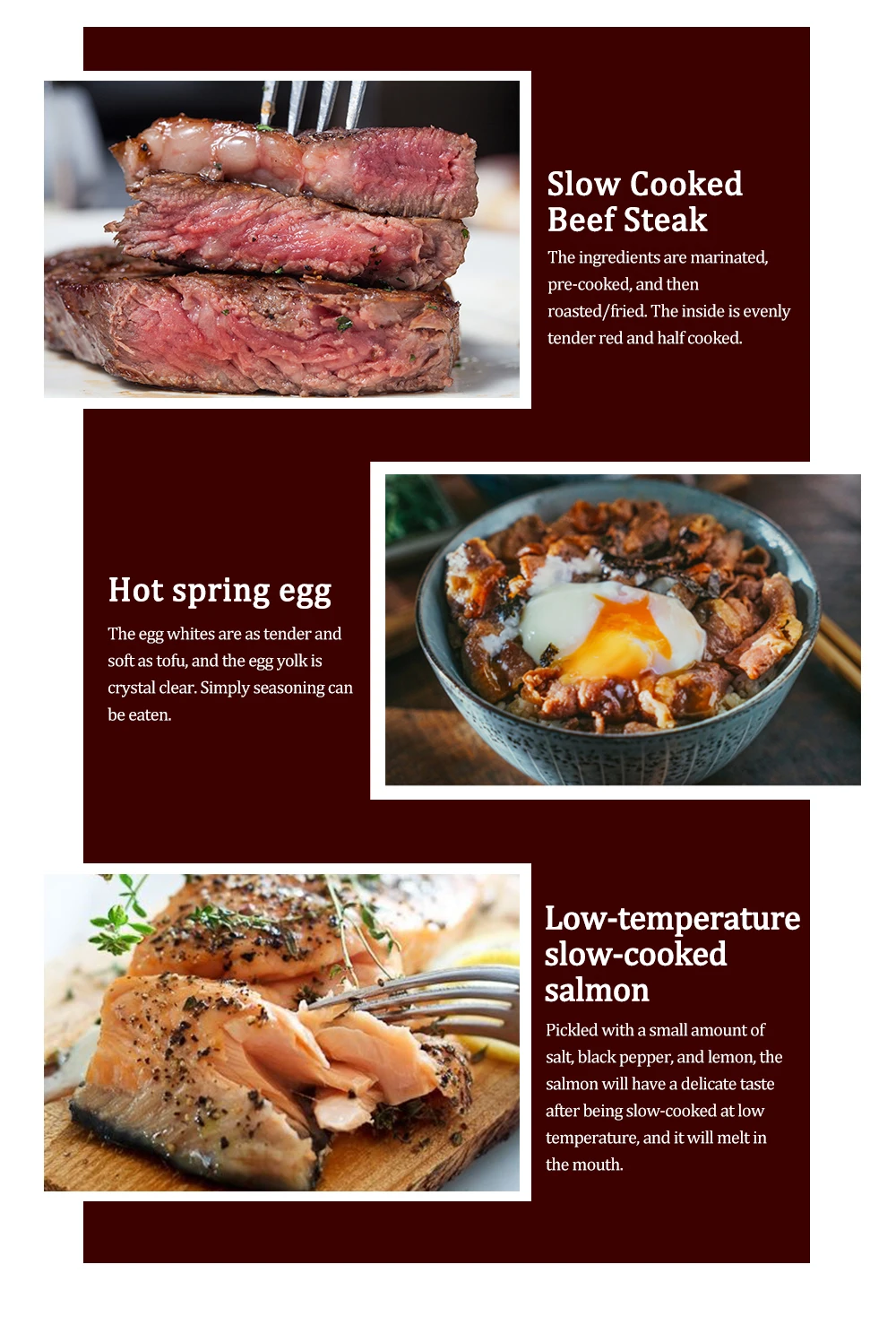 Description Picture 5 of itemITOP 1100W/2000W Sous Vide Waterproof Sturdy Immersion Circulator Slow Cooker Cooking Machine 110V 220V