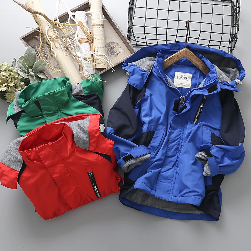 

Boy Jacket Big Children Style Windbreaker Spring Children's Clothing Boys Enfant Warm Fleece Coat Thicken Boys Jackets