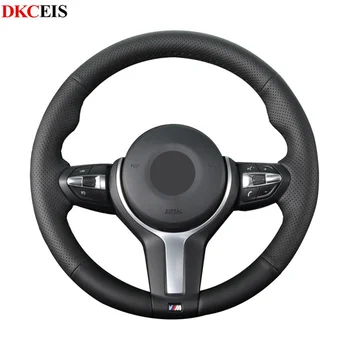 

Black Soft Genuine Leather Car Steering Wheel Cover for BMW F87 M3 M2 F80 F82 M5 F13 M4 F12 M6 F85 X5 M F86 X6 F33 F30 M Sport