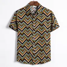 Хит цвет сплит-рубашка мужская одежда с коротким рукавом рубашка мужская