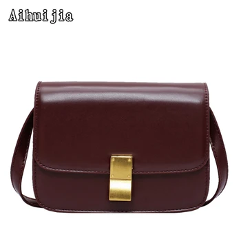 

Korean Version Women 2020 New Shoulder Bag Fashion Wild Portable Messenger Bag High Quality Leather Solid Color Small Square Bag