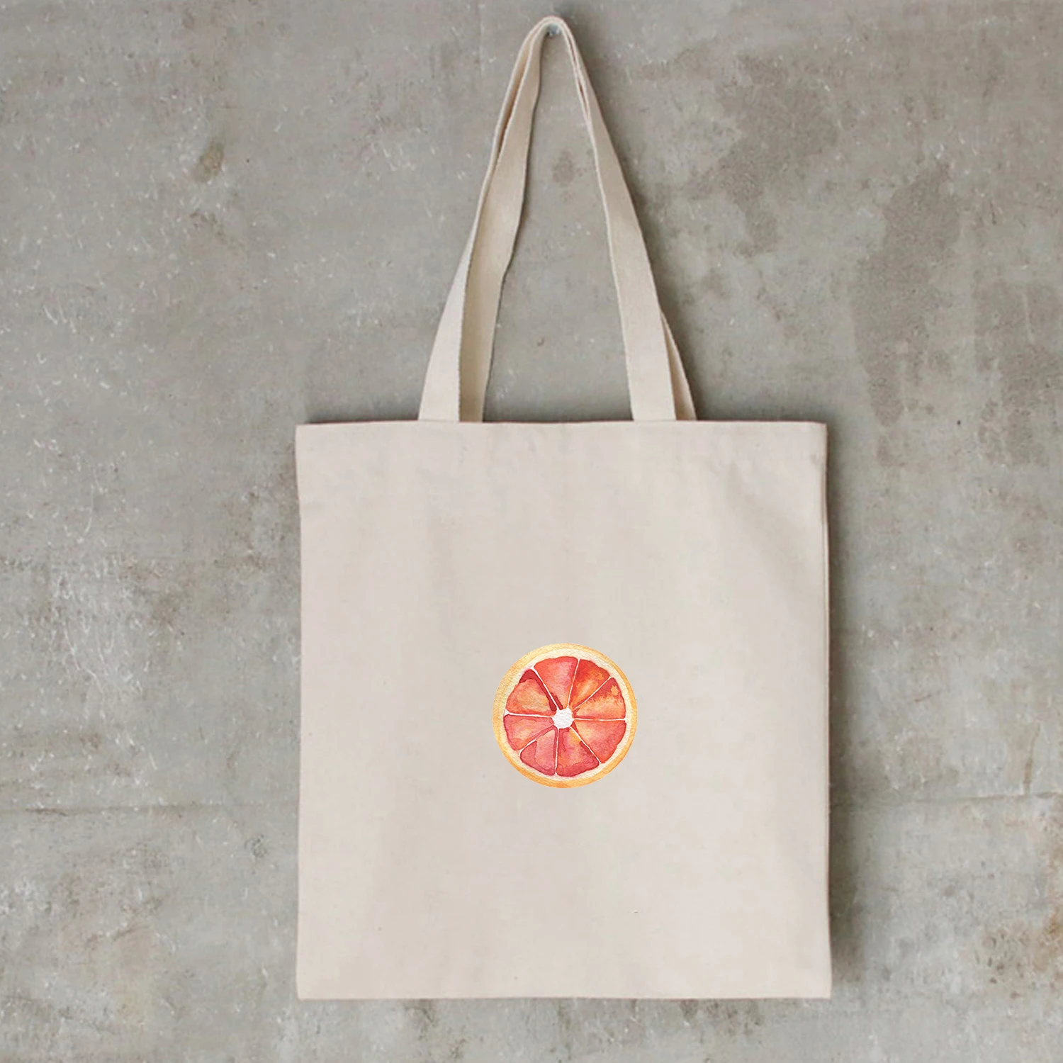 Сухая фруктовая графическая печать свежая художественная Холщовая Сумка через плечо для женщин Женская эко многоразовая тканевая хозяйственная сумка женская пляжная