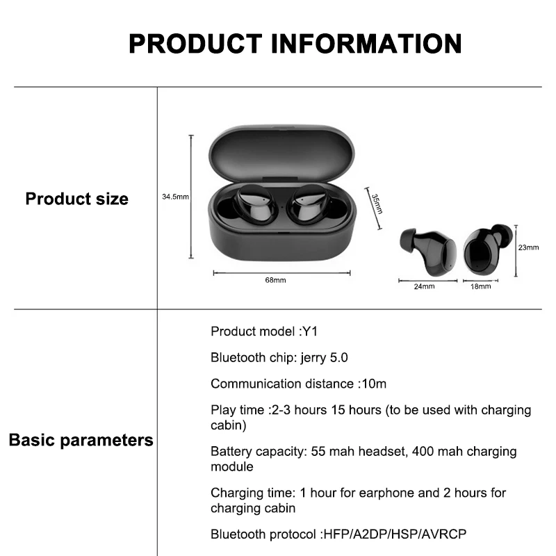 TWS Bluetooth наушники Bluetooth 5,0 стерео Бас Наушники Беспроводные водонепроницаемые наушники с шумоподавлением игровая гарнитура
