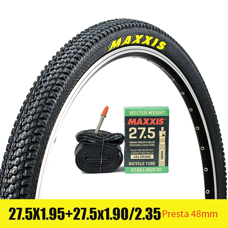 27.5 195 presta 48mm MAXXIS PACE MTB шины для велосипеда 26 2,1 27,5*1,95 26 1,95 29 2,1 60TPI+ внутренняя шина для велосипеда AV FV Камера комплект шин велосипедные шины для велосипеда - Цвет: 27.5 195 presta 48mm