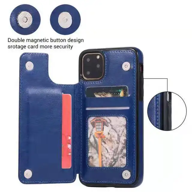 Защитный чехол для iPhone 11/iPhone 11 Pro/iPhone 11 Pro max, можно положить карты ПУ кожаный чехол анти-падение Чехол для iPhone11