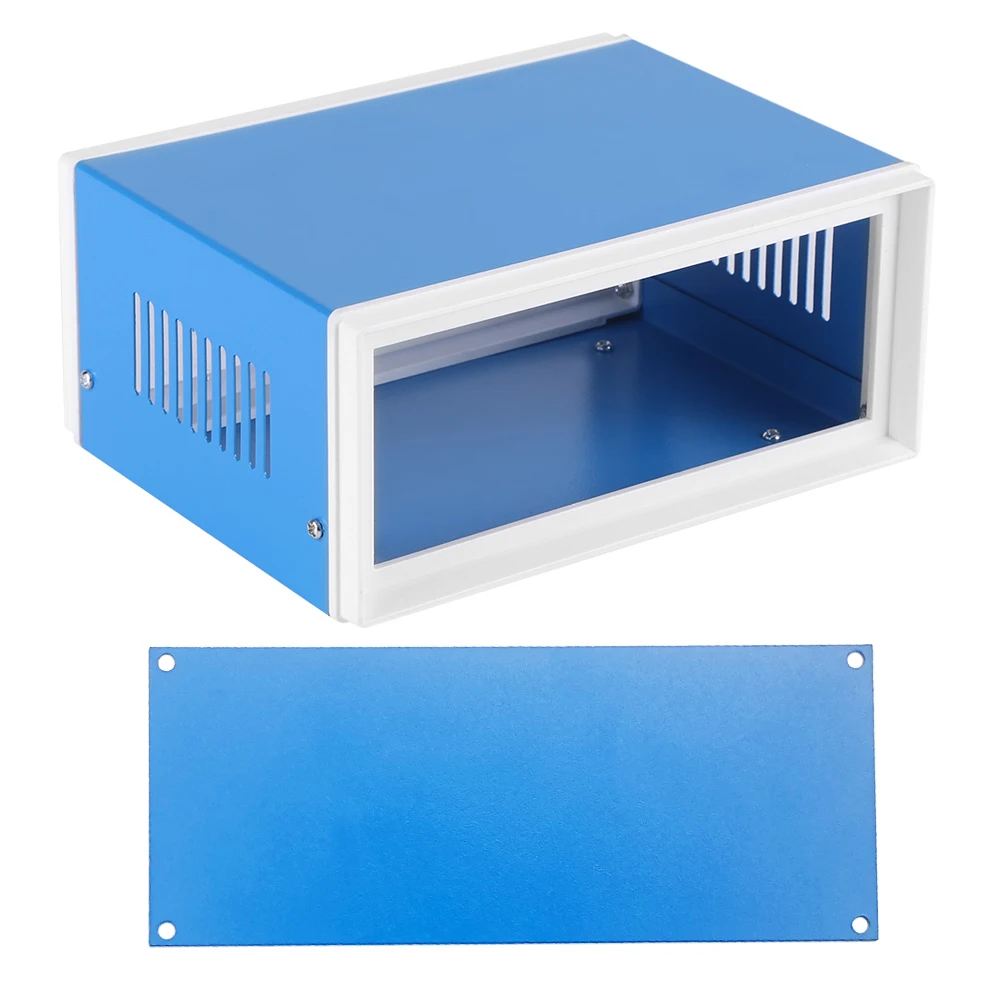 Caja De Unión Metal Hazlo tú mismo Caja de conexión con 170 80mm Azul gabinete De Metal 130 
