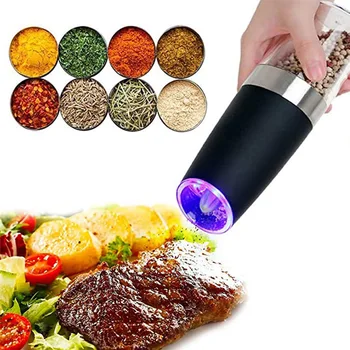 

Gravity Electric Salt and Pepper Grinder Automatic Pepper and Salt Mill Grinder Battery-Operated with Adjustable Coarseness