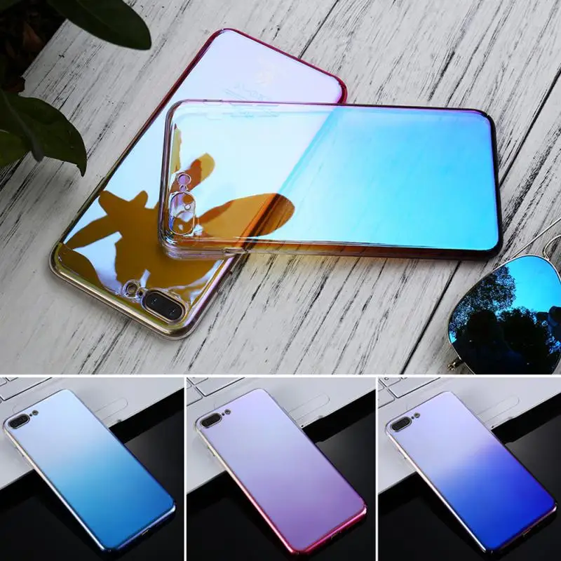 Телефон чехол для iPhone 6 6s plus 7 Гальваническое PC изменение цвета водонепроницаемый