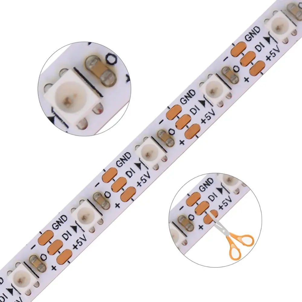 Jercio XT1511 2427 как WS2812b синхро адаптер длиной 1 м/2 м/5 м 60/100/144 светодиодов/m 256 серый