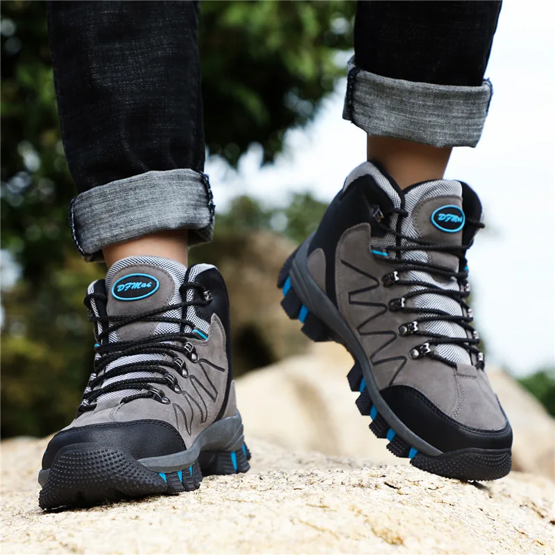 TOSJC осенние мужские уличные походные ботинки, противоскользящие треккинговые альпинистские ботинки для мужчин, прочные рабочие защитные ботинки, водонепроницаемые кроссовки
