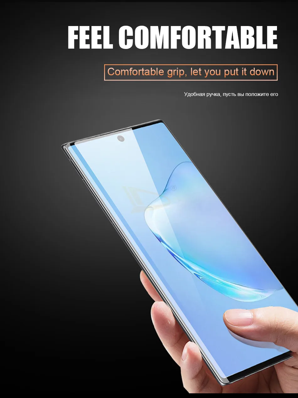 100D закаленное стекло для samsung Galaxy Note 10 Pro S8 S9 S10 PLus Защитная пленка для экрана Note 9 8 S10E Lite