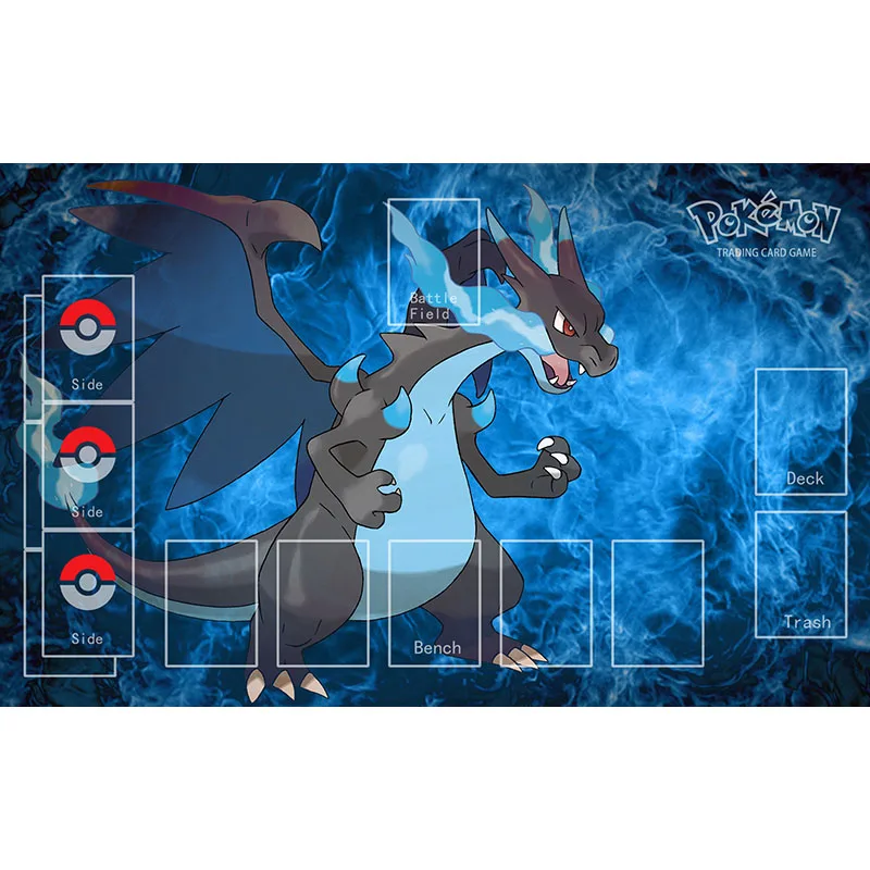 Pokemon Elf Figures Charizard X Playmat Family Board Game Deck Pad Charmander Charmeleon Dragon Mouse | Игрушки и хобби