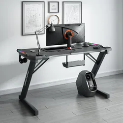 Barre lumineuse Led pour Bureau d'ordinateur de jeu, feuille noire, accessoires de Bureau, mobilier de maison OF50ZZ 