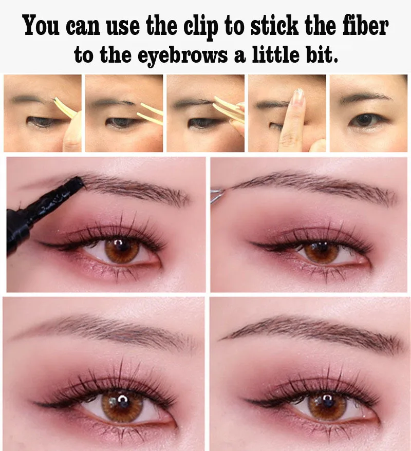 Evpct 3D Extension Eyebrow Enhancers Waterproof Lasting Enhancers Tattoo Natural Fiber Building Brow Hair Eyebrow MakeUp TSLM2