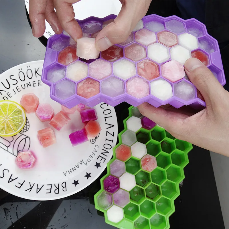 

37 Cubes Ice Tray Cube Mold Creative DIY Honeycomb Shape Ice Cube ray mold Ice Cream Party Cold Drink Bar Cold Drink Tools
