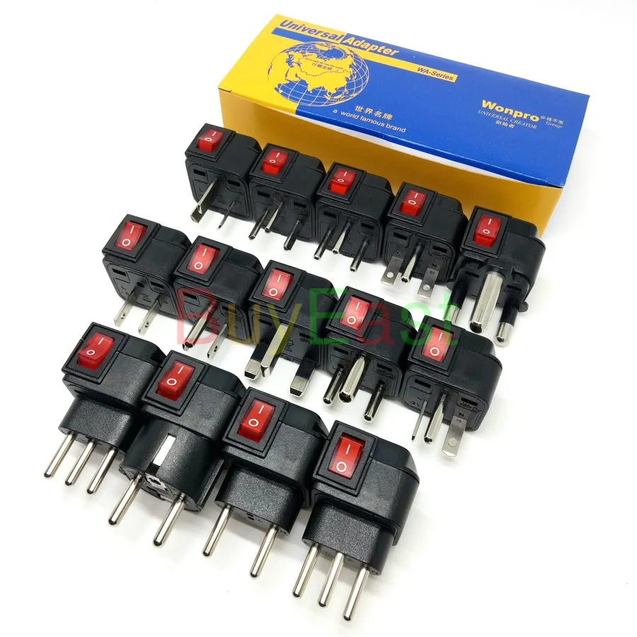 Универсальный Мощность переходник для UK/US/AU/EU Plug AC100 ~ 250V 10A-16A с