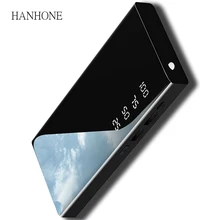 30000 зеркало power Bank для iPhone samsung Xiaomi Внешняя батарея 2 USB power Bank портативное зарядное устройство для мобильного телефона power Bank