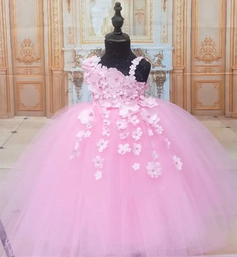 

Pink Puffy Baby Girls Dress Newborn Princess first 1st Year Birthday Dress Easter Carnival Costume Infant Party Gowns