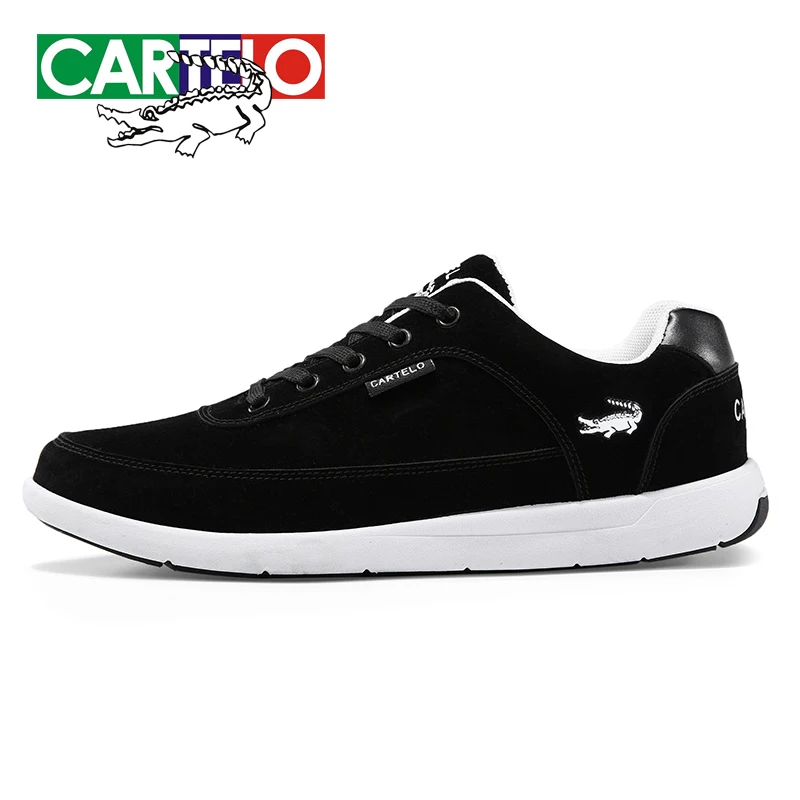 CARTELO мужская повседневная обувь модные спортивные кеды резиновая мужская обувь на плоской подошве черные удобные дышащие