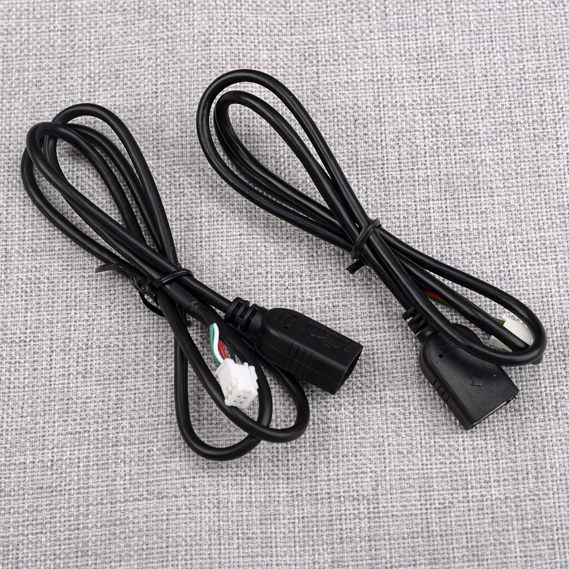 

Universal Black 4Pin & 6Pin Connector USB Extension Cable Adapter Fit For Android Car Radio Stereo