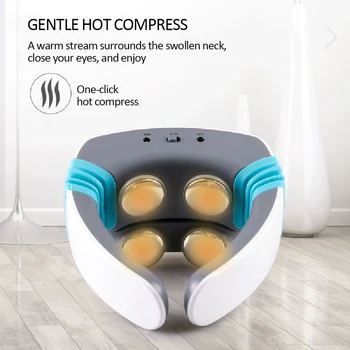 

Hot seller 4 Heads Neck Shoulder EMS Muscle Massager For Pain Relief 6 modes Neck Massager Tool Relaxed Stress Fatigue tool