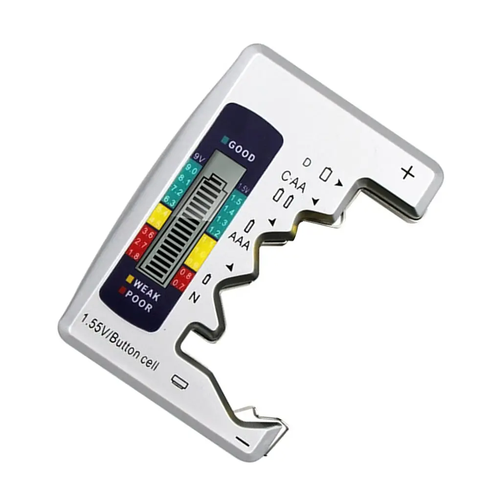 LCD Digital Battery Tester For C/D/N/AA/AAA/9V 6F22 Batteries /1.55V Button cell Battery Capacity Detector
