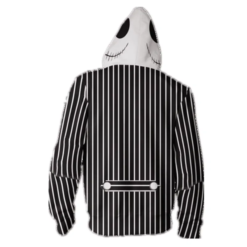 Jack Skellington Hoodie The Nightmare Before Christmas Sweatshirt Jacket Fashion Autumn Spring Pullovers Halloween Tracksuit