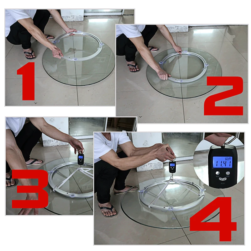 Strong Suction Big Suckers Heavy Duty Round Shape Galvanized Lazy Susan Turntable Bearing Rotating Swivel Plate (2)
