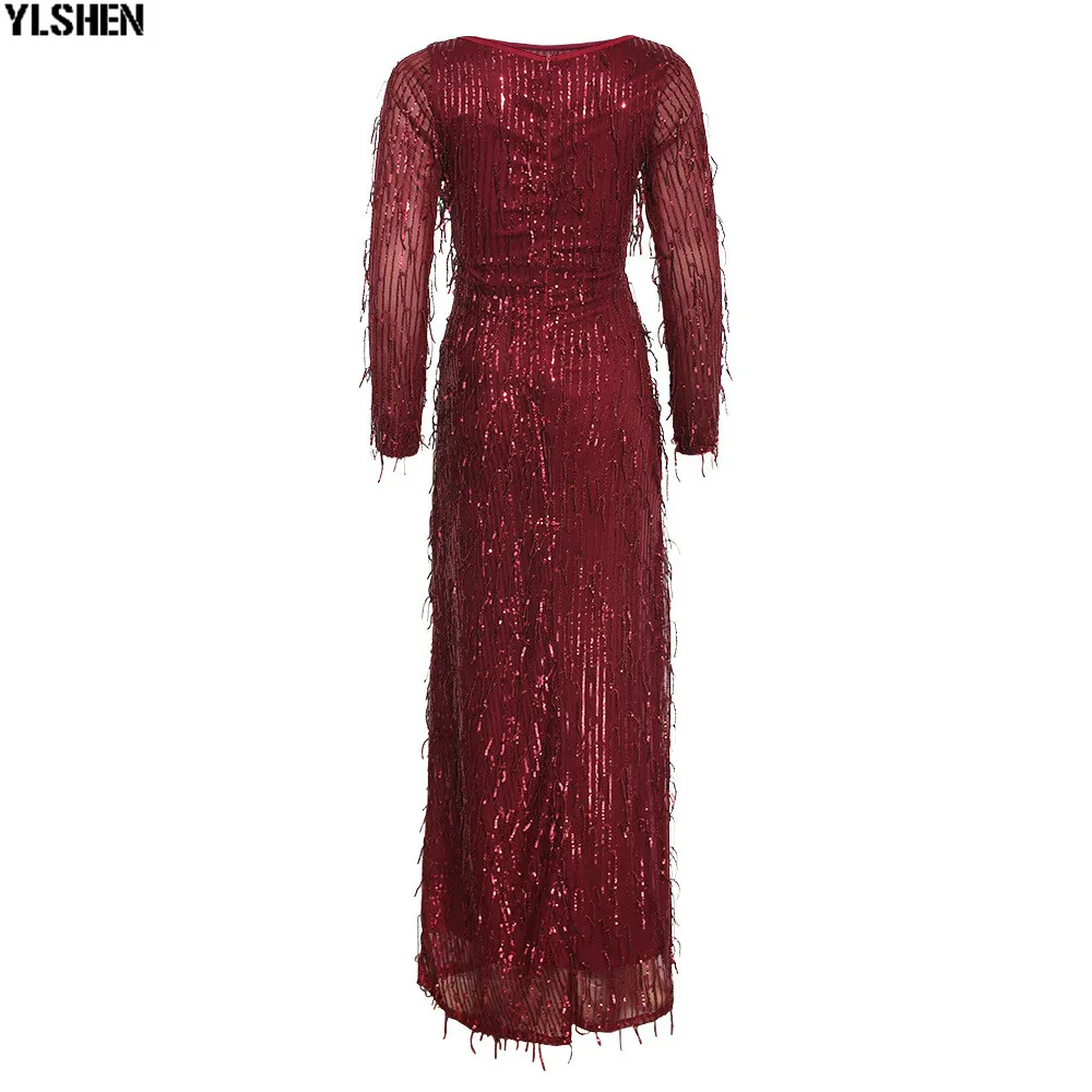 New Africa Dress African Style Dresses For Women Dashiki Tassel Sequins Long Sleeves Bodycon Daily Dress Evening Party Dress 09