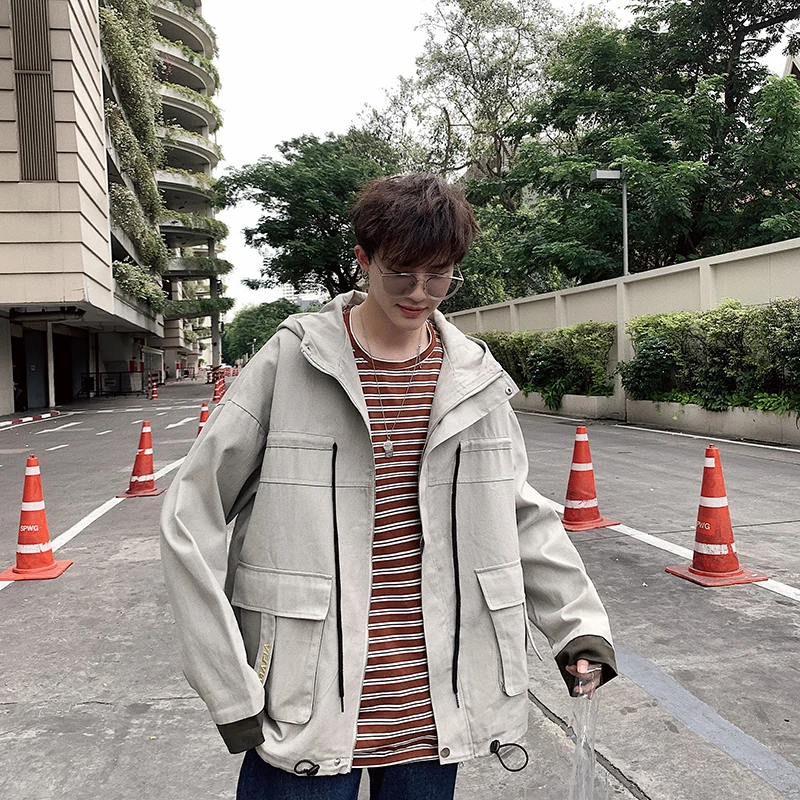 Flash Sale 2019 Autumn Goods chaqueta Male Loose Thick Coat Even Hat Leisure Time bomber Jacket hombre windbreaker Chinese Style Black