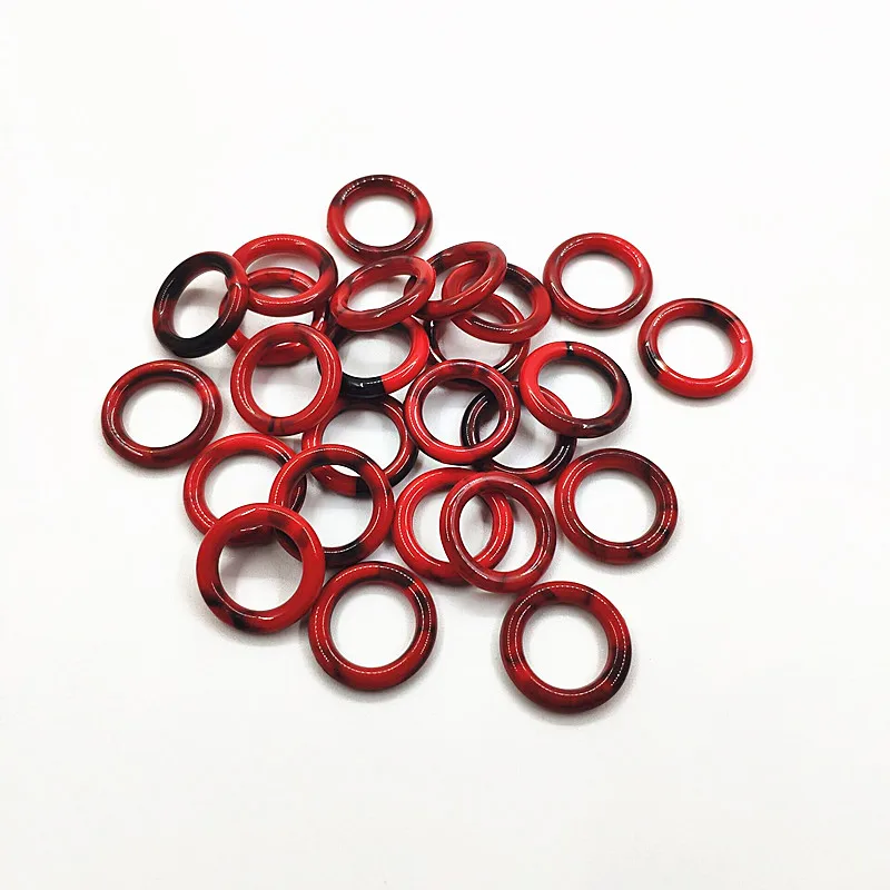 red Новое поступление! 18 мм 500 шт Акриловые мраморные бусины в форме кольца для серег аксессуары, части, ручная работа ювелирные изделия серьги DIY - Цвет: red