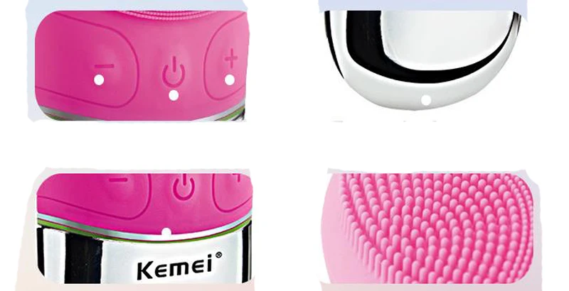 kemei electric Washing machine KM-1070 Electric cleanser Ultrasonic cleansing cordless silicone vibration brush rechargeable