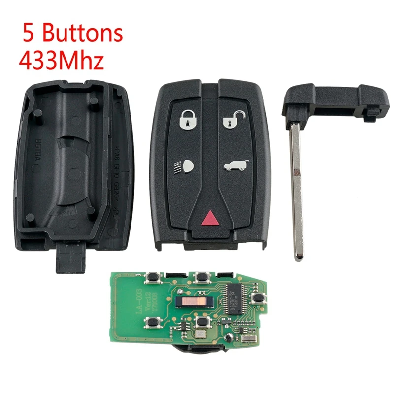 

Car Smart Remote Key 5 Buttons Fit For Land Rover Freelander 2 2007-2015 433Mhz